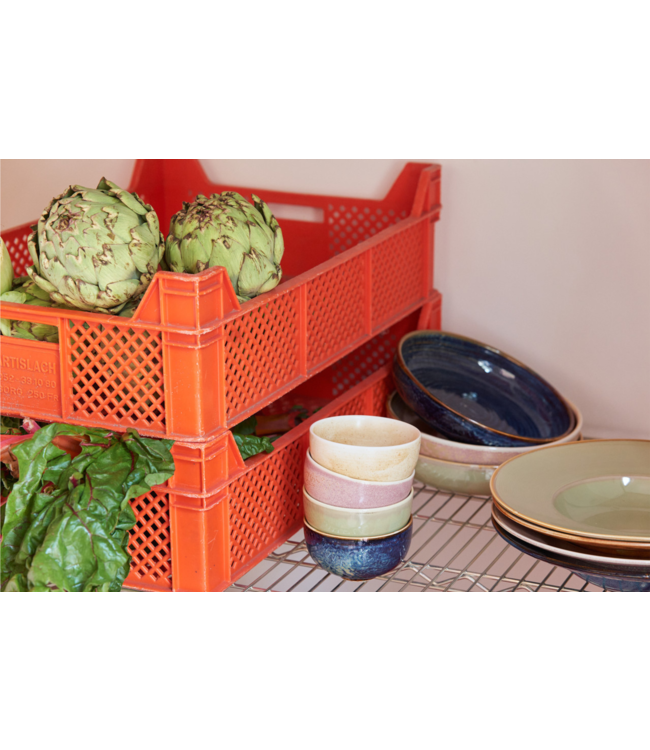 HKLIVING Bord chef ceramics pasta plate rustic moss green