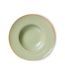 HKLIVING Pastabord chef ceramics pasta plate rustic moss green