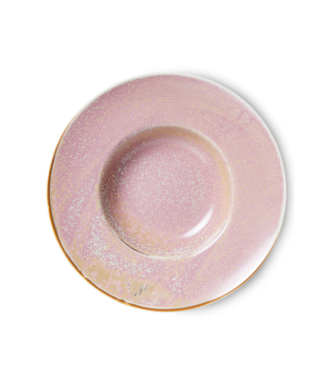 HKliving Bord chef ceramics pasta plate rustic pink