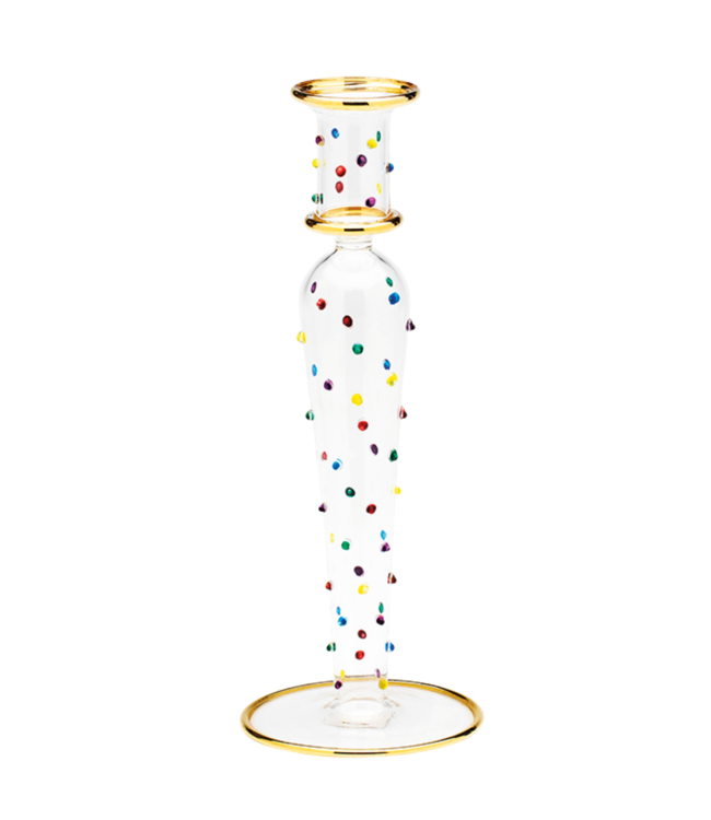 Anna+Nina Kaarsenhouder Confetti glass candle holder essential