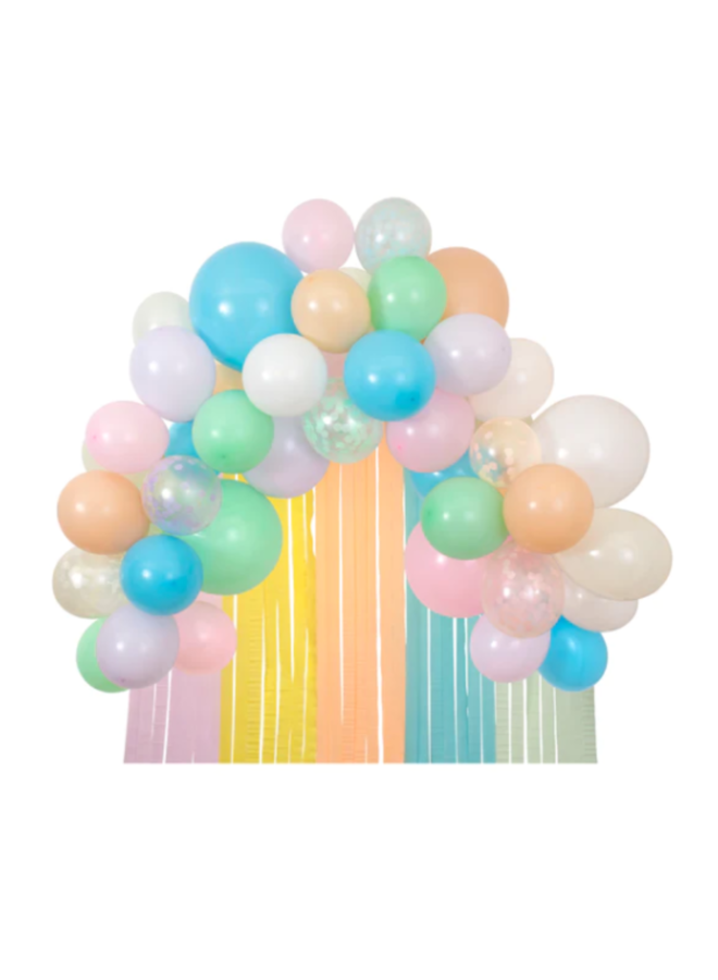 Ballon boog pastel balloon & streamer garland