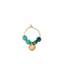 ByNouck Oorbel thin earring turquoise mini shell goud