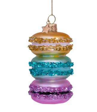 Vondels Ornament glass multi color macaron tower