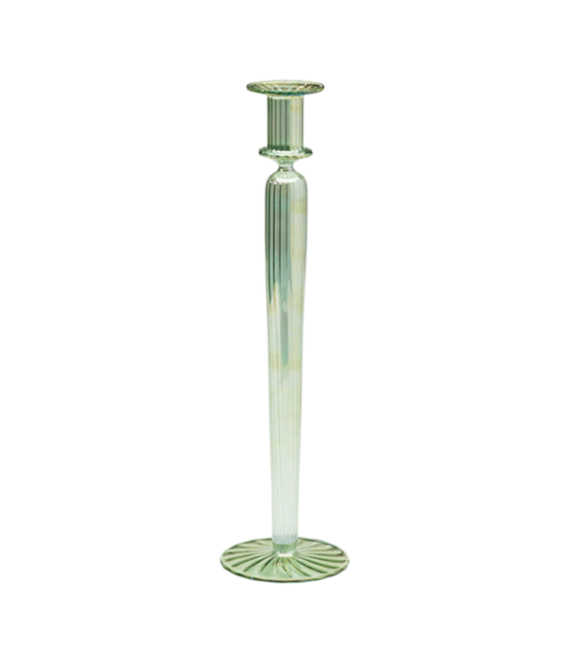 Anna+Nina Kaarsenhouder Athena glass candle holder green