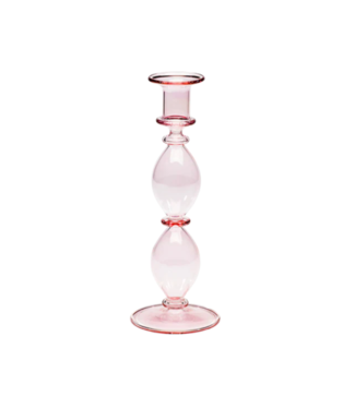 Anna+Nina Kaarsenhouder Olympia glass candle holder pink essential