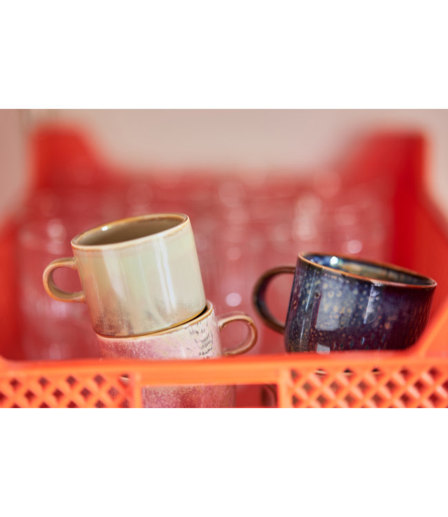 HKLIVING Kop en schotel chef ceramics moss green