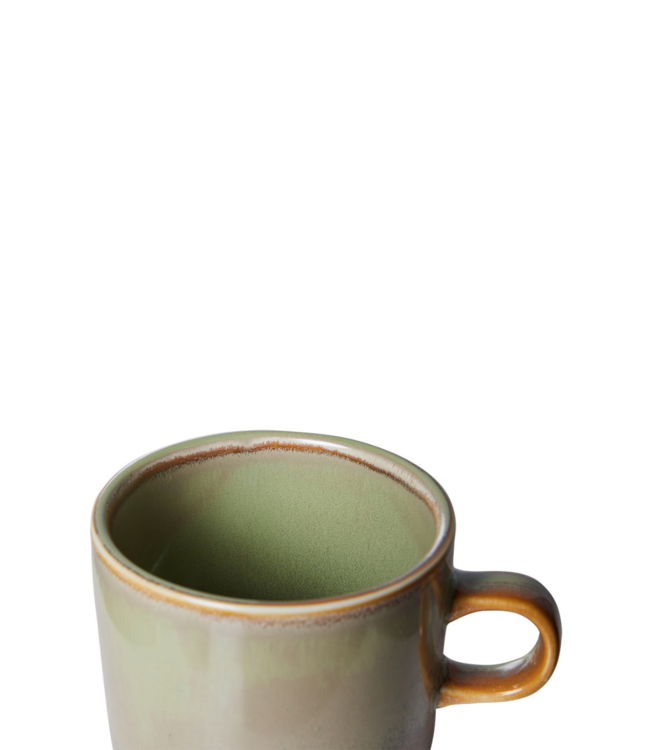 HKLIVING Kop en schotel chef ceramics moss green