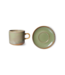 HKLIVING Kop en schotel chef ceramics moss green