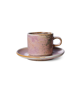 HKLIVING Kop en schotel chef ceramics rustic pink