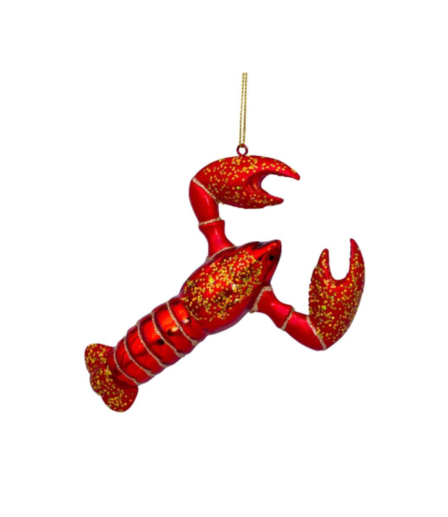 Vondels Ornament glass red lobster