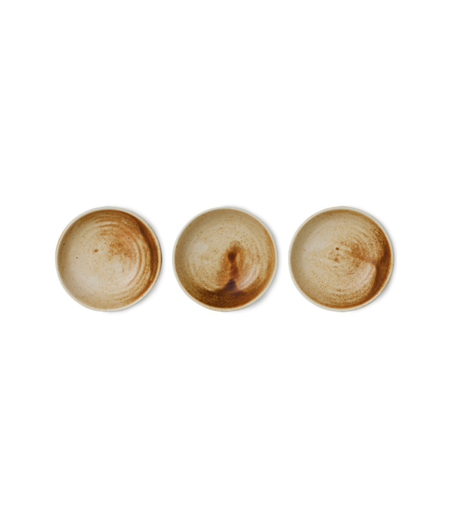 HKLIVING Schaaltje chef ceramics small dish rustic cream/brown