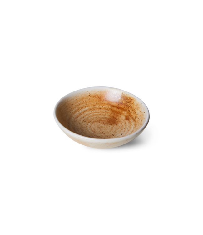 HKLIVING Schaaltje chef ceramics small dish rustic cream/brown