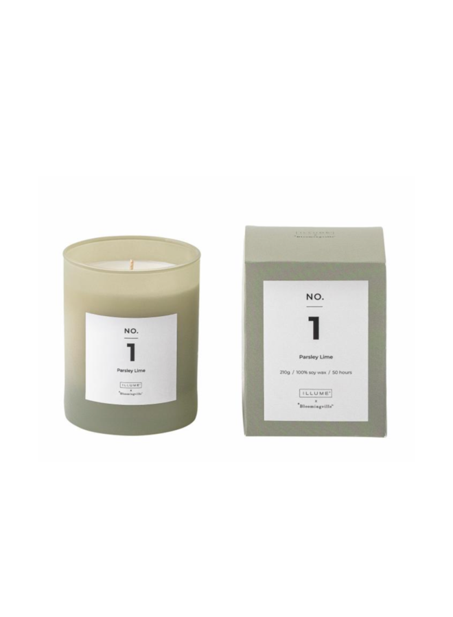 Kaars NO. 1 Parsley lime scented candle green