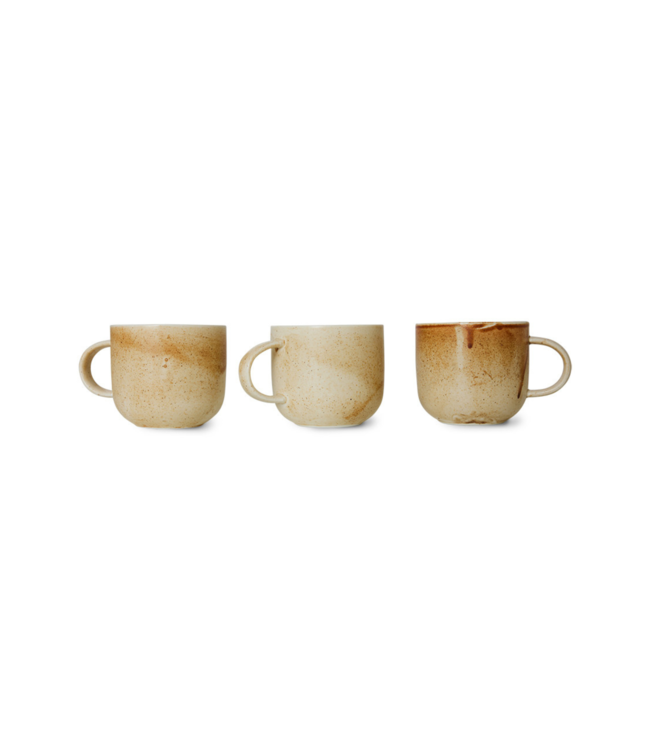 HKLIVING Mok chef ceramics mug rustic cream/brown
