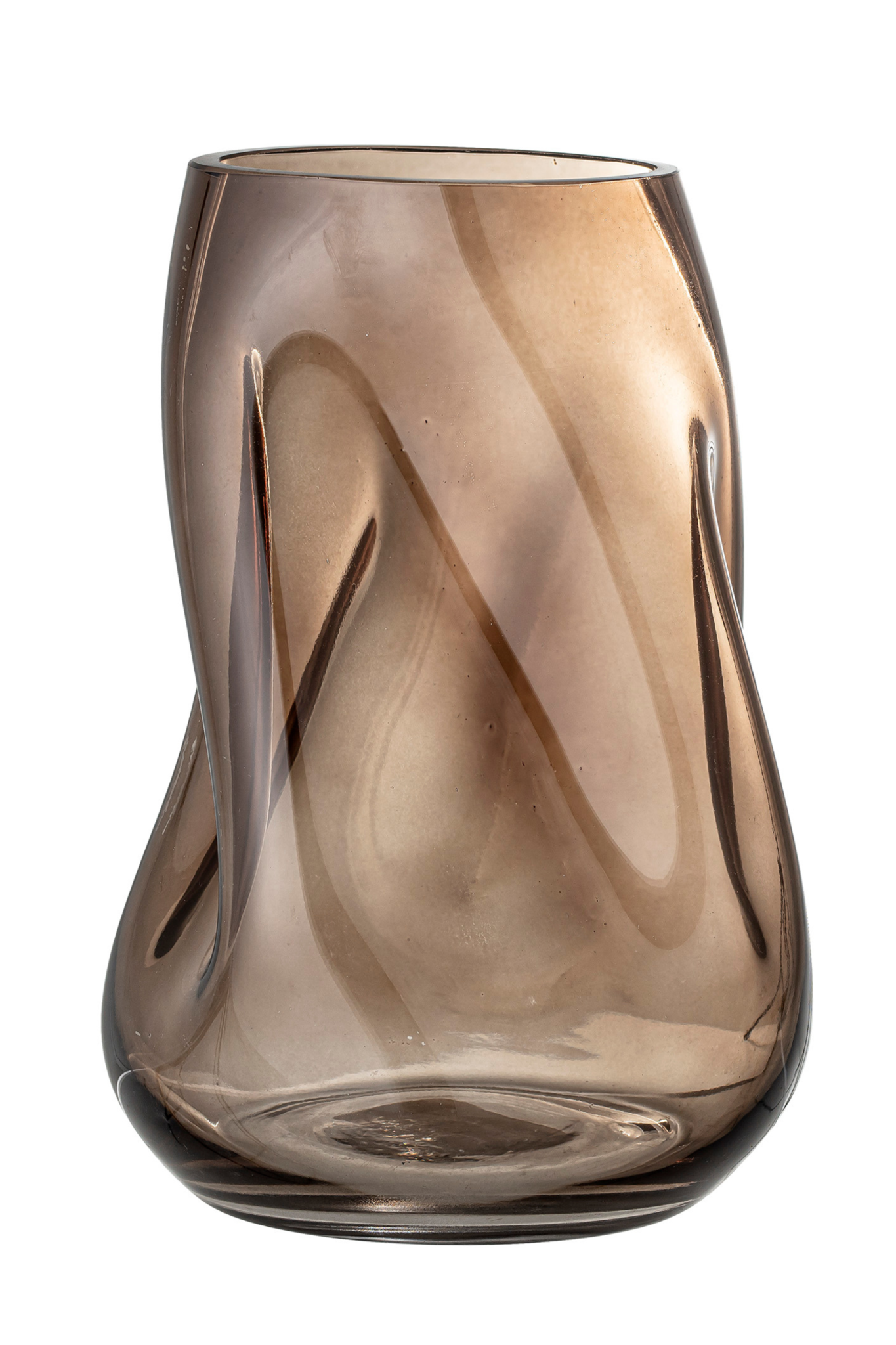 Matrix laag kom Vaas Ingolf vase brown glass - kklup