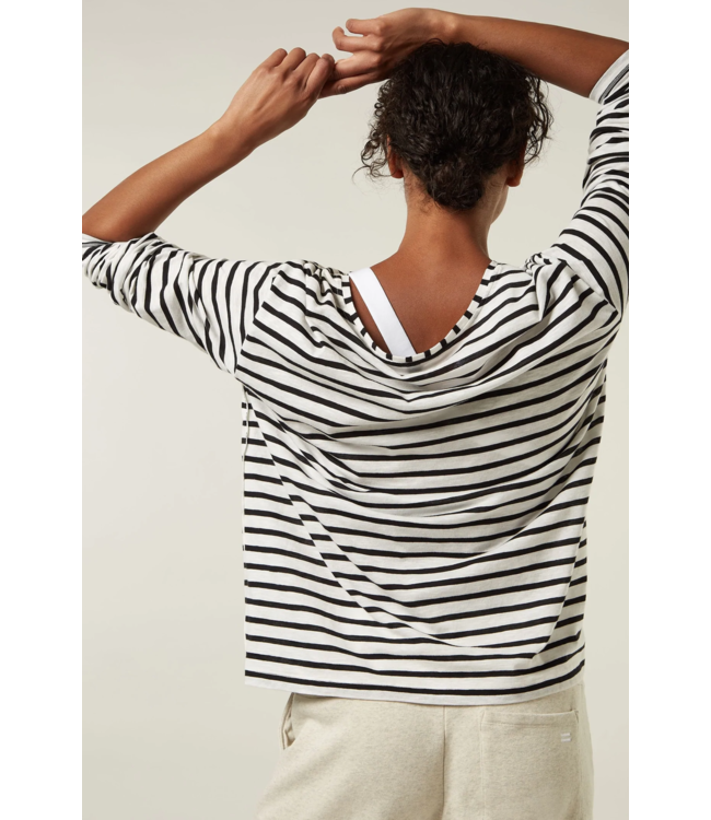 10DAYS Top The longsleeve stripe white, black 10DAYS365