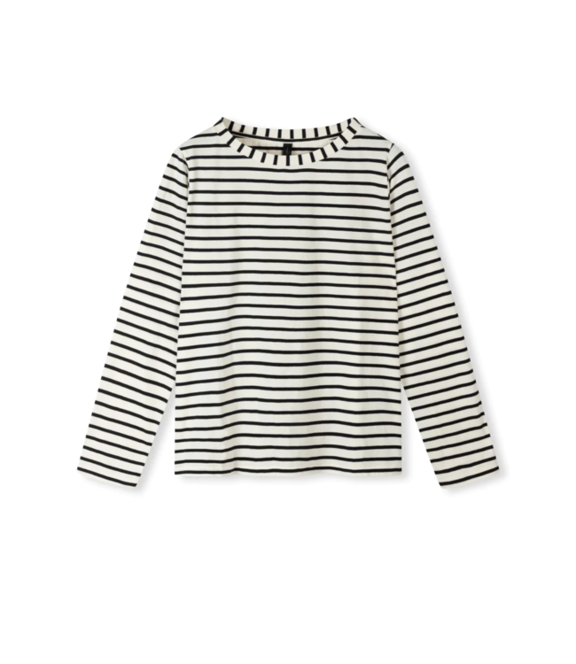 10DAYS Top The longsleeve stripe white, black 10DAYS365