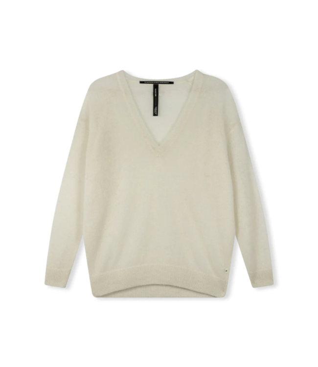 10DAYS Trui THE V-NECK KNIT SWEATER ecru 10DAYS365