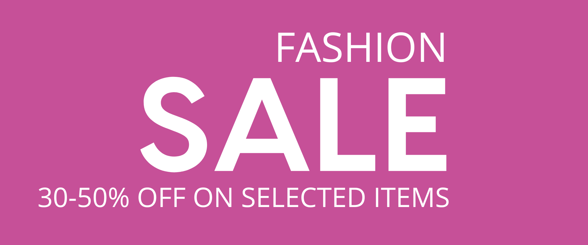 Heel veel fashion items met 30 tot 50% korting!