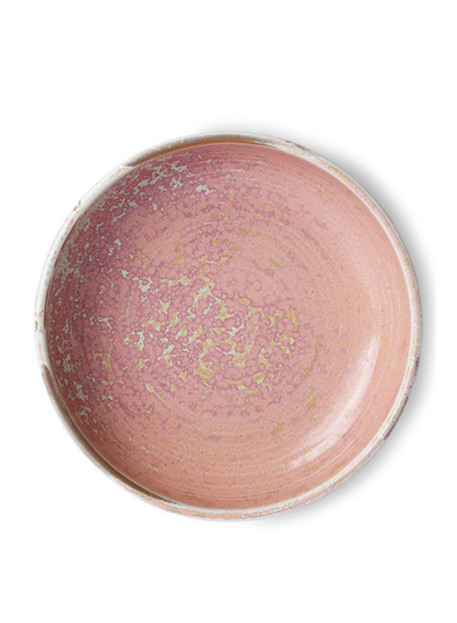 Bord Chef ceramics deep plate rustic pink