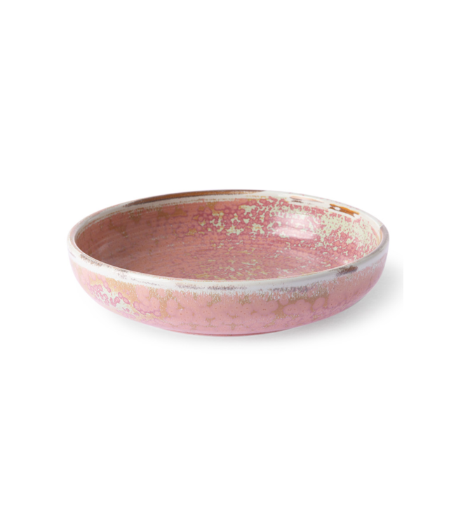 HKLIVING Bord Chef ceramics deep plate M rustic pink