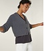 10DAYS Vest cropped cardigan knit faded blue