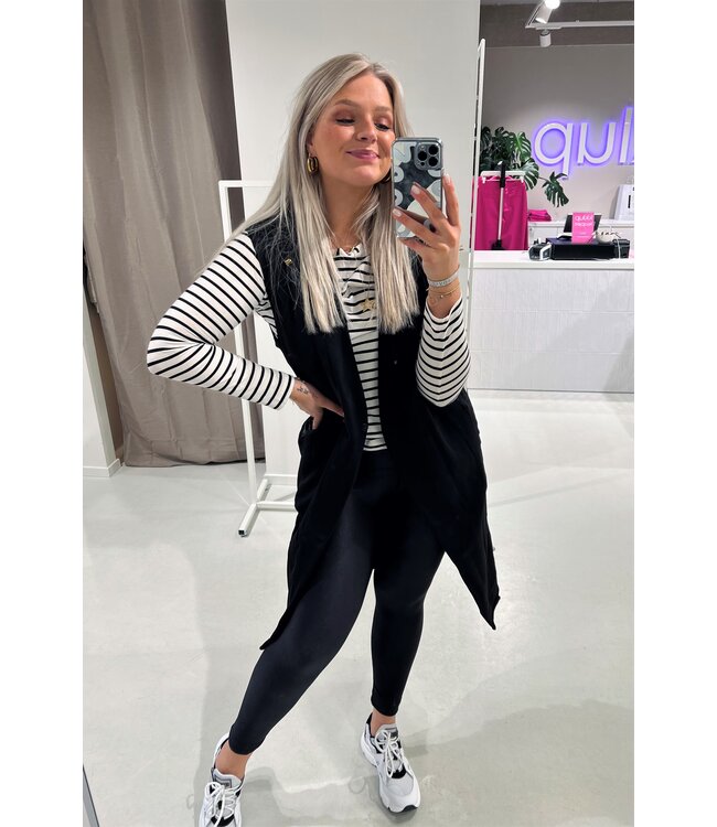 10DAYS Top The longsleeve stripe white, black 10DAYS365