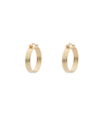 Anna+Nina Oorbellen Poetic Hoop Earrings Brass Goldplated essential