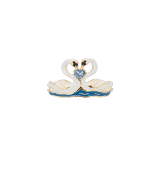 Anna+Nina Ring Swan Lake Ring Silver Goldplated essential