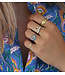 Anna+Nina Ring Garden Tiger Ring Silver Goldplated
