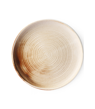 HKLIVING Dinerbord Chef ceramics dinner plate rustic cream/brown