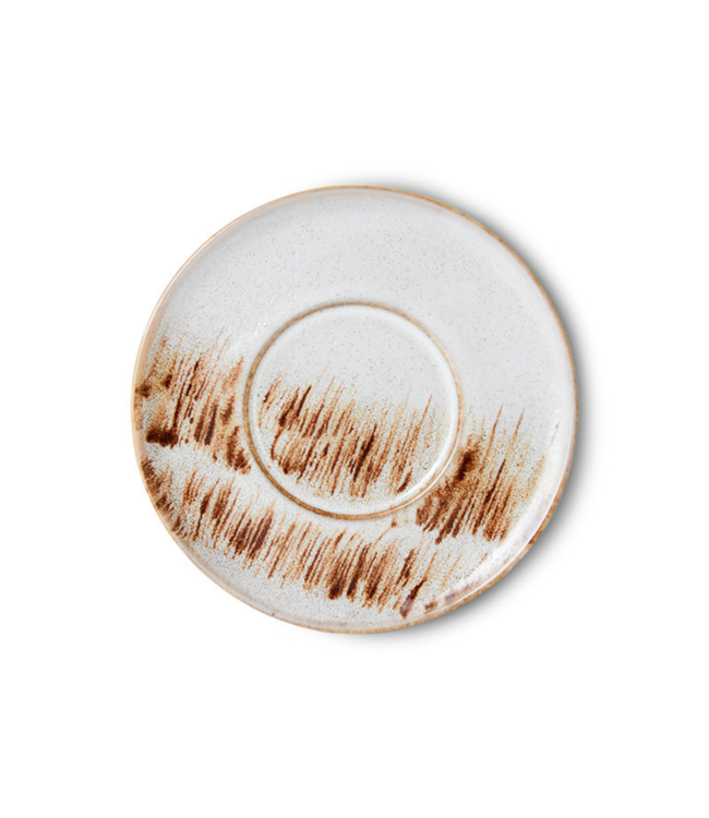 HKLIVING Schotel 70s ceramics saucers big sur (set of 4)