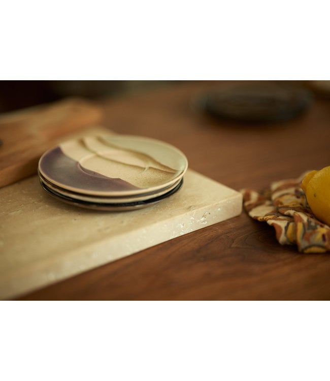 HKLIVING Schotel 70s ceramics saucers big sur (set of 4)