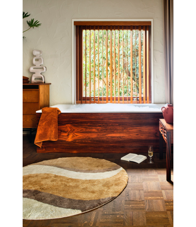 HKLIVING Badmat natural waves (Ø120)