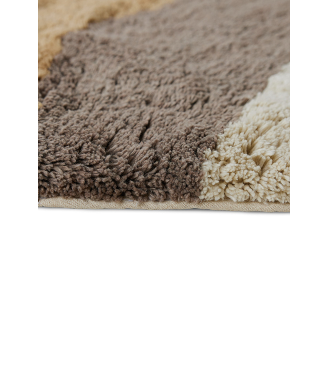 HKLIVING Badmat natural waves (Ø120)