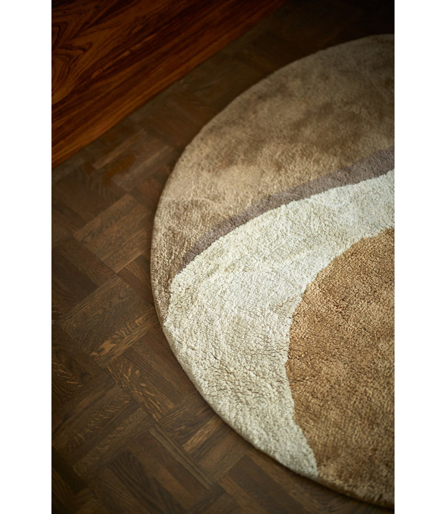 HKLIVING Badmat natural waves (Ø120)