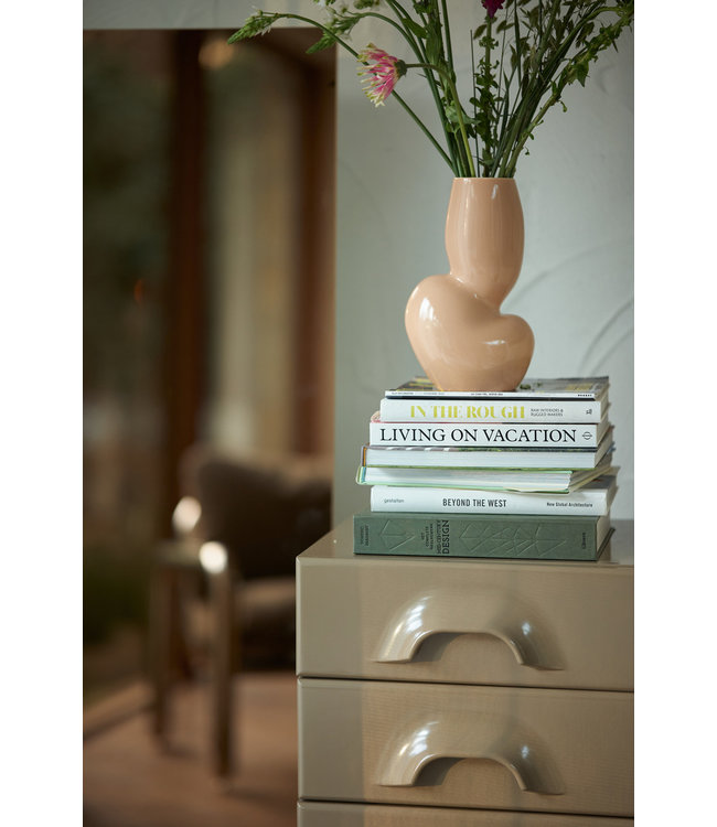 HKLIVING Vaas ceramic vase organic cream M