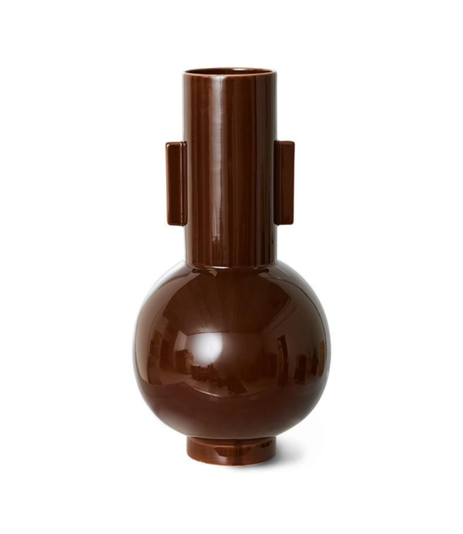 HKliving Vaas ceramic vase espresso L