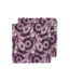 HKliving Servet cotton napkins floral burgundy (set of 2)