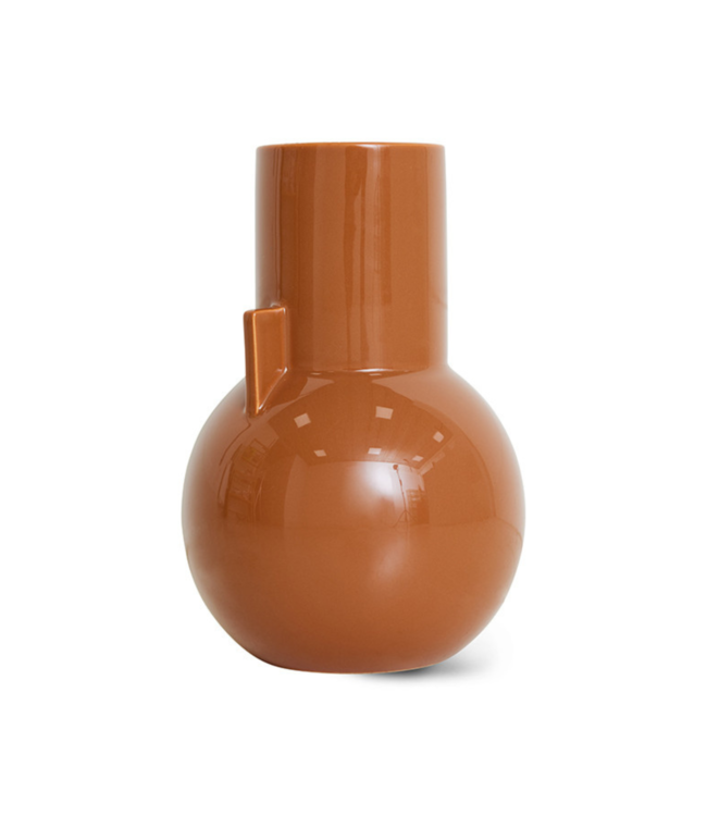 HKLIVING Vaas ceramic vase caramel S