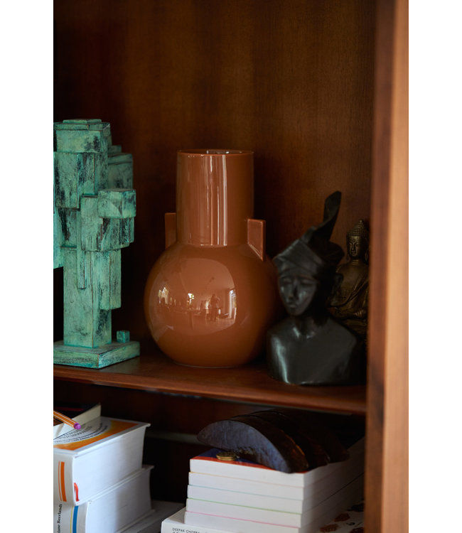 HKLIVING Vaas ceramic vase caramel S
