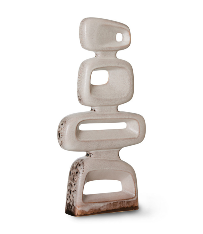 HKLIVING Object ceramic sculpture reactive brown