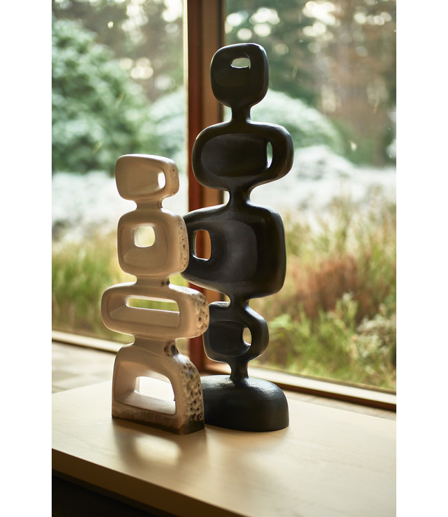 HKLIVING Object ceramic sculpture reactive brown