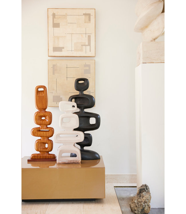 HKLIVING Object ceramic sculpture reactive brown