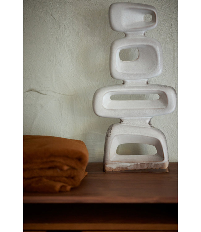 HKLIVING Object ceramic sculpture reactive brown