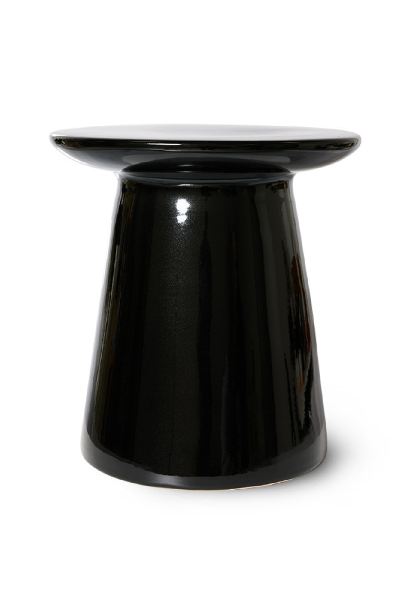Bijzettafel earthenware side table M black kklup