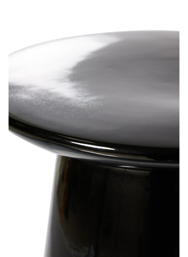 Bijzettafel earthenware side table M black