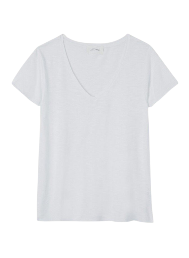 T-shirt Jacksonville V-hals Blanc
