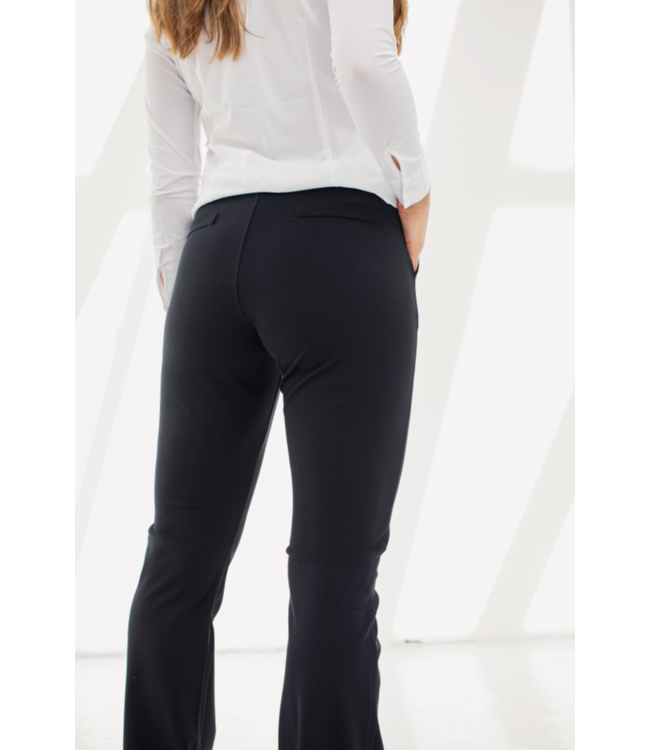 Studio Anneloes Broek Flair long bonded trousers dark blue ESSENTIALS