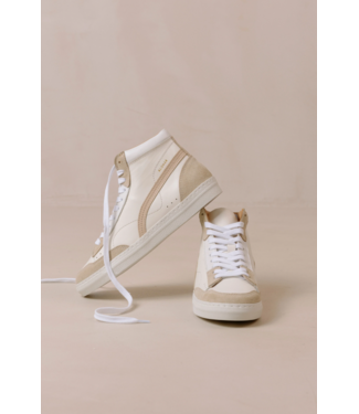 Alohas Sneaker Quarry White and Beige Leather